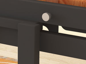 English Elm Extendable Convertible Shelf-to-Table Dining Table with Mahogany Wood & Metal Frame for Small Spaces W3128P281270