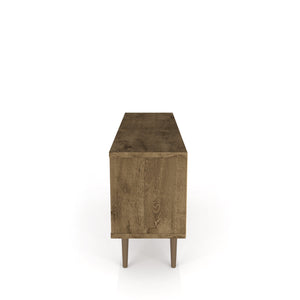 English Elm Liberty 53" Rustic Brown Tv Stand With Natural Accents, Stylish Storage & Cable Management Solutions B365P398341