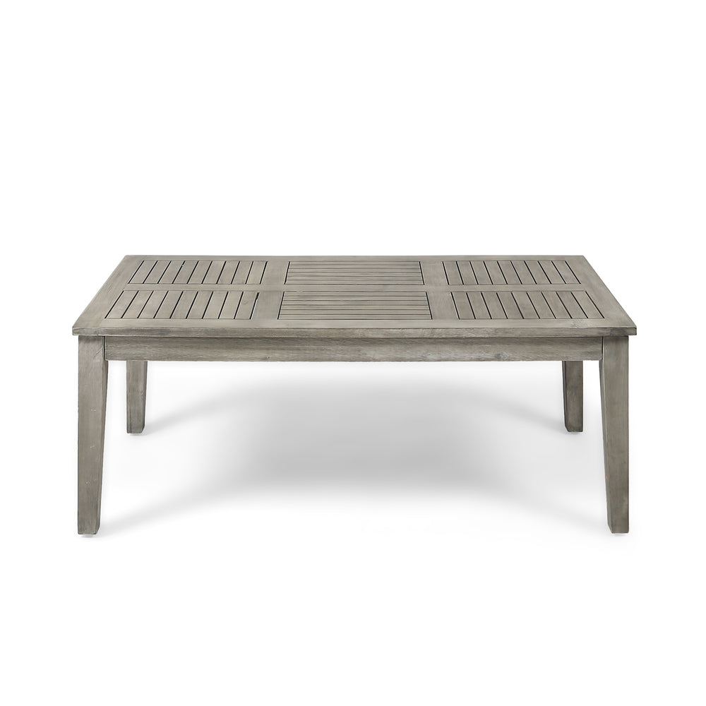 English Elm Christopher Knight Home® - HAMPTON Acacia Wood Coffee Table with Slat Top, Weather-Resistant Durable Hardwood, 44.9" L Grey 60399.00LGRY
