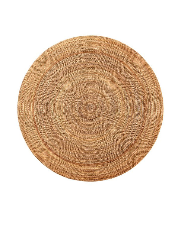 Currey & Company Dominica Entry Table - Stunning Inverted Wine Glass Design With Abaca Rope & Clear Glass Top Natural Mahogany ,Abaca Rope ,Glass 3000-0331-currey-company