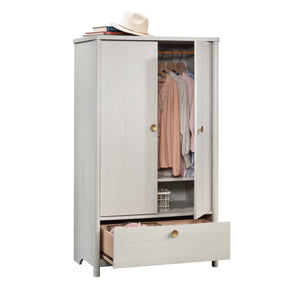 English Elm Armoire, Sleek White Finish With Ample Storage – Perfect For Narrow Spaces In Entryways & Guest Rooms B356P402692