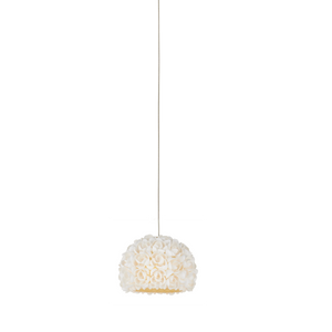 Virtu Round Multi-Drop Pendant Light – Handcrafted Clamrose Shells for Nature-Inspired Elegance
