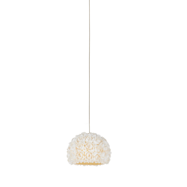 Virtu Round Multi-Drop Pendant Light – Handcrafted Clamrose Shells for Nature-Inspired Elegance
