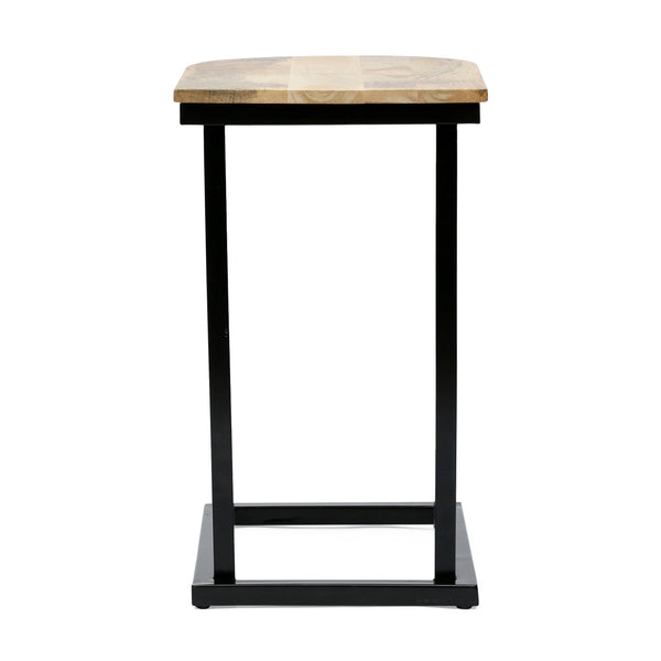 English Elm Christopher Knight Home® - C C table Honey Mango Wood C-Shape End Table with Iron Frame, Handcrafted Durable 14x18x24 Inches 70356.00