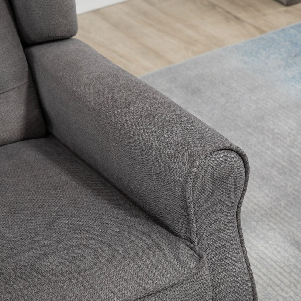 English Elm Modern Diamond-tufted Accent Chair Eucalyptus Frame Rounded Arms Living Room Seat T3971P405899