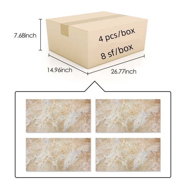 English Elm 12*24 Gold Beige Yellow Natural Marble Tiles - Fs Textured 3D Fluted Design For Elegant Walls W1696104352