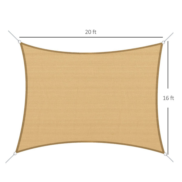 English Elm Sun Shade Sail Canopy Woven Polyethylene Uv Blocking Outdoor Patio Pool Cover T3971P382346