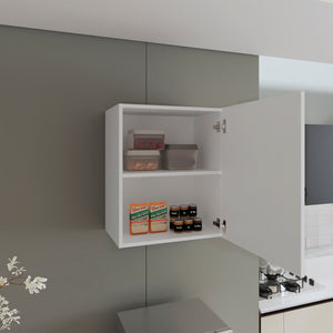 English Elm Manchester Wall Cabinet 20" Wide One-Door with Two Shelves — Space-Saving, Sleek White Finish, Easy Install White 26 L x 21 W x 4 H B200P235845