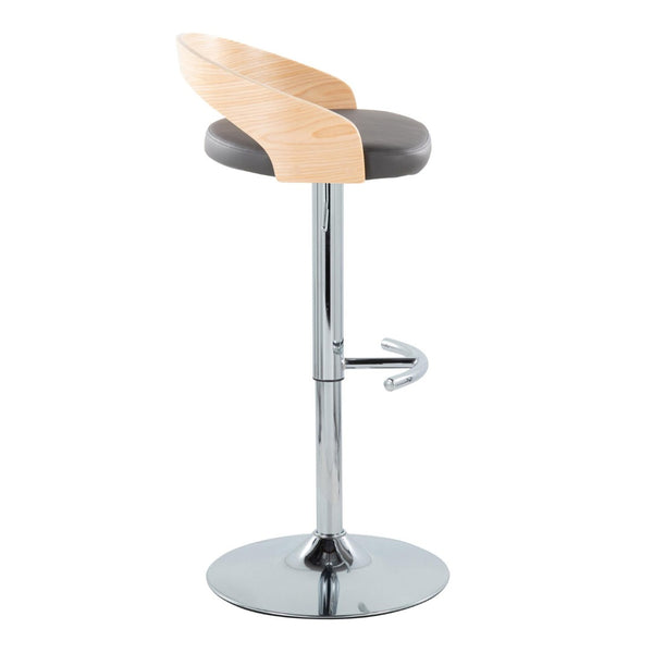 English Elm Adjustable Swivel Barstools Set of 3 Faux Leather Chrome Base Kitchen Counter Seating B202S02032