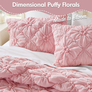English Elm 3PCS King Comforter Set with Plush Microfiber Fill, Oversized 102"x88" Comforter and Shams Pink 16.93 L x 12.99 W x 7.87 H B035P366524