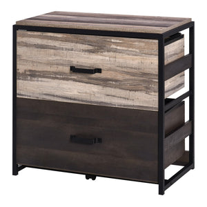 English Elm Vinsetto Industrial Lateral File Cabinet Steel Frame Two Drawer Home Office Storage W2225P217761