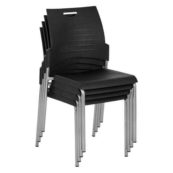 OSP Home Furnishings Straight Leg Stackable Polyurethane Chair Modern Seating for Office or Classroom Use STC8300C28-3
