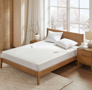 English Elm 1-Piece King Heated Mattress Pad - Cozy Comfort With 5 Heat Settings & Deep 15" Skirt For Winter Warmth B035P408314