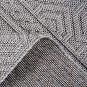 English Elm Loom Modern Geometric 6X9 White Area Rug - Durable, Easy-Care Indoor/Outdoor Design For Families B335P289593