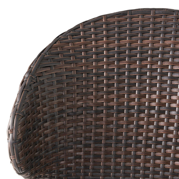 English Elm Rattan Outdoor Counter Stools Set of 4 Pe Wicker Iron Frame Resort Pool Deck N772P368971D
