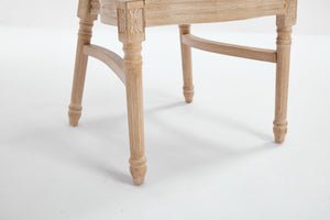 English Elm French Country Dining Chairs Set Of 2 - Elegant Upholstered, Stackable & Versatile For Any Space W3426P324205