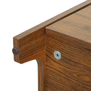 English Elm 2-piece Modern Cat Litter Box Enclosure Side Table Set with Hidden Storage N752S004342D