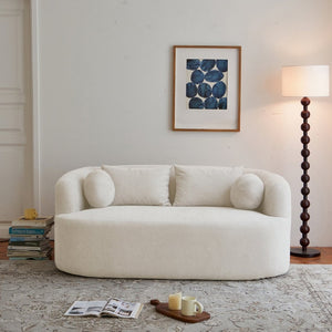 English Elm Sofa-in-a-box, Chenille Loveseat Frameless Foam 2 Seater for Modern Living Spaces W668P381892