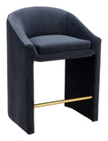 Emas Counter Stool Midnight Gray 109992 Zuo Modern