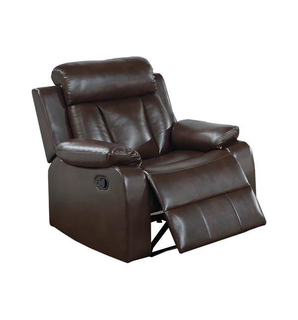 English Elm Modern Leatherette Manual Recliner with Pillow Arms Padded Headrest for Living Room B011P466587