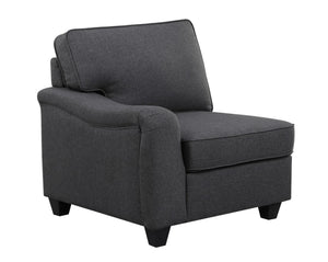 English Elm Luce Seven Piece Modular Sectional with Ottoman in Linen for Open Living Rooms B2749S00093