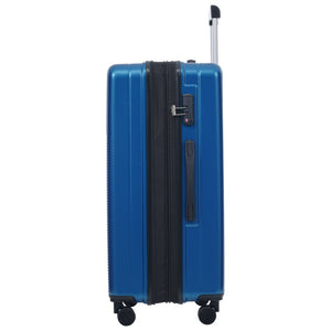 English Elm Luggage 5 Piece Hardside Abs Set with Front Access Carry on and Tsa Spinner Wheels Blue N732P391579C