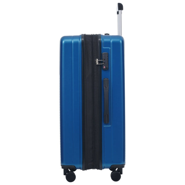 English Elm Luggage 5 Piece Hardside Abs Set with Front Access Carry on and Tsa Spinner Wheels Blue N732P391579C