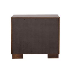 English Elm 2 Drawer MDF Nightstand with Felt-Lined Interiors, Silver Bar Pulls, Rich Wood Finish for Bedrooms Cappuccino B016P254379
