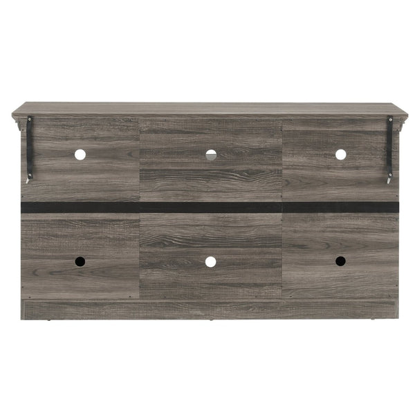 English Elm 2 Door Farmhouse Tv Stand with Barn Style Panels and Open Shelving for Living Room W1758P199935