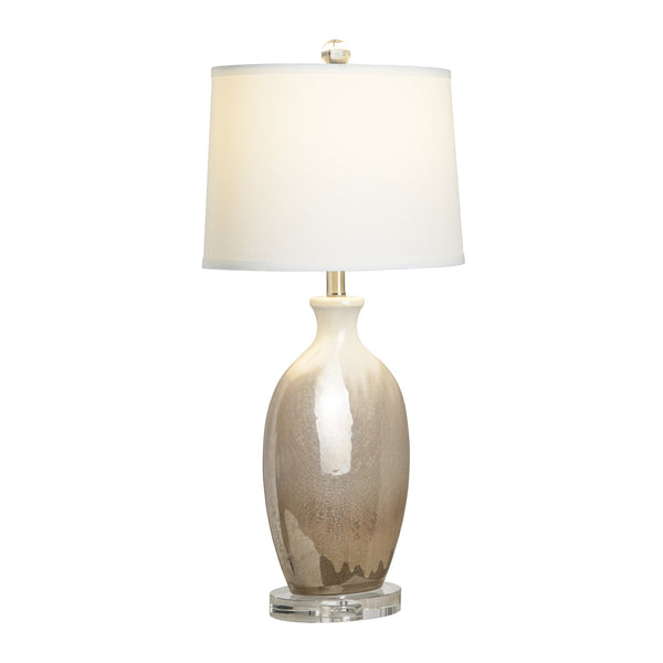 Crestview Collection Transitional Table Lamp - Elegant Ceramic Design With Ombre Glaze And Crystal Base For Modern Decor   Cvap2852