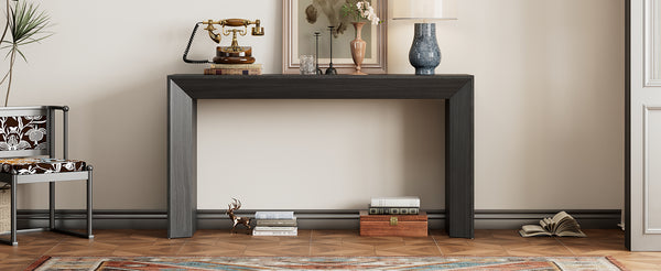 English Elm Christopher Knight Home® - Mirod Elegant Console Table with Fireplace Design, Solid Wood Veneer Top, 220lb Capacity, Stylish Entryway Furniture Black N760P253329B