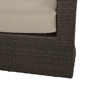 English Elm Outdoor Wicker Swivel Accent Chair with Aluminum Frame for Patio Resort Lounging N757P410822B