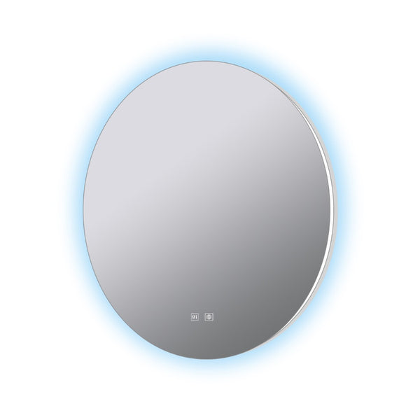 English Elm Nordica Round Backlit Led Vanity Mirror with Defogger for Modern Bathrooms B2731P478355