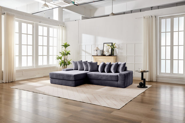 English Elm Convertible Floor Sofa Bed - Stylish Corduroy Couch, Space-Saving Foldable Mattress For Comfort & Versatility W2915S00076