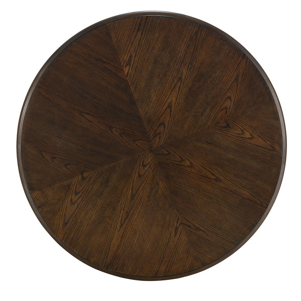 JLA Home Martha Stewart - Round Philippe Coffee Table by Martha Stewart in Morocco Brown with Lower Shelf, Turned Legs, Durable Craftsmanship MT120-1202