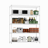 Hearth and Haven Yoke Five Layer Storage Rack with Wheels and Metal Frame, White W1668P162574