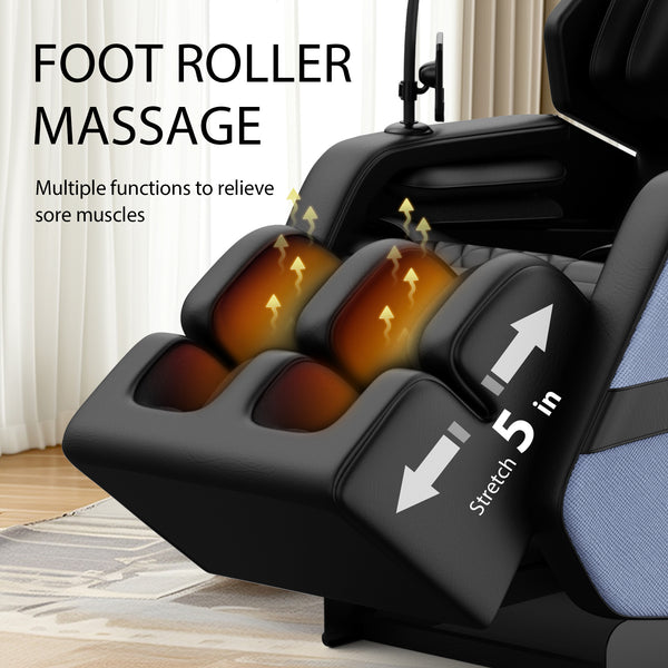 English Elm Massage Chair Recliner - Zero Gravity Full Body Air Pressure System For Ultimate Relaxation & Comfort W1875P224693