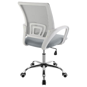 English Elm Anaheim Breathable Mesh Upholstered Office Chair with Chrome Base, Adjustable Height & Arms for Comfort LIGHT GREY B062P299804
