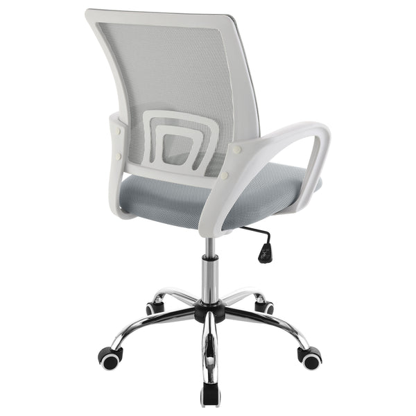 English Elm Anaheim Breathable Mesh Upholstered Office Chair with Chrome Base, Adjustable Height & Arms for Comfort LIGHT GREY B062P299804