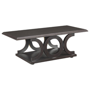 English Elm Fletcher Gloss White Lacquer Coffee and End Table Set for Modern Living Rooms B062S01666