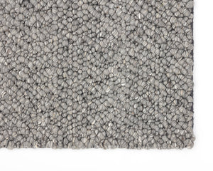 Sunpan Umea Hand-Woven Rug - Luxurious Artisanal Design with Eco-Friendly Wool for a Cozy Contemporary Home Silver