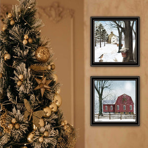 English Elm Trendy Decor 4u Billy Jacobs Two Piece Winter Pastoral Framed Art Set for Home B067P256612