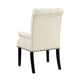 English Elm Fabric Upholstered Arm Chair, Beige