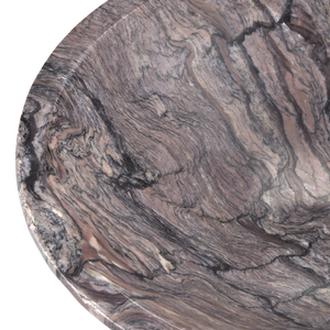 Lubo Breccia Marble Bowl - Elegant Swirling Design Perfect for Decor or Fruit Display in Style