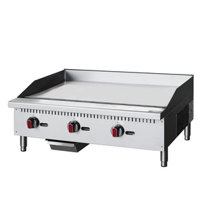 English Elm 36" Commercial Gas Griddle 90000 Btu Three Zone Stainless Steel Csa Certified W3629P479925