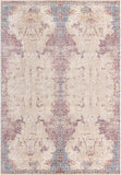 Unique Loom Deepa Babble Machine Made Abstract Rug Ivory, Blue/Ivory/Gold/Light Blue/Purple 6' 1" x 8' 10"