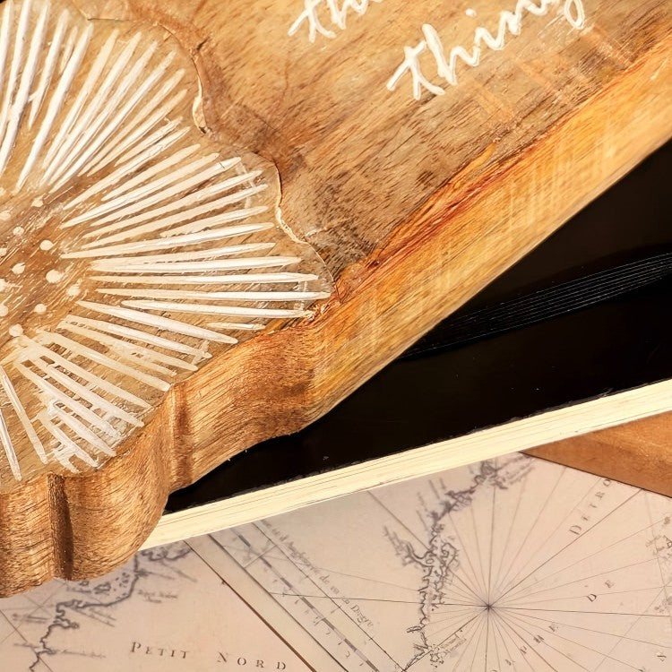 English Elm Enjoy Little Things Handcrafted Wood Sign - Natural Whitewash Inspirational Wall Décor, 10"x4.5" B346P336775