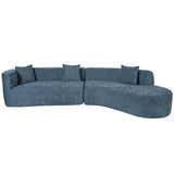 English Elm Modern Large 2-Piece Sectional Sofa With 3 Pillows,For Living Room, Bedroom