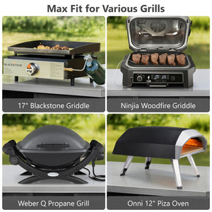 English Elm K&k Outdoor Rolling Kitchen Island Fir Wood Stainless Steel Top with Foldable Prep Station Black N707P370276B