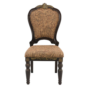 English Elm Traditional Russian Hill Armchairs Set of 2 with Gold Tipped Finish, Jacquard Upholstery, Elegant Dining Seating Cherry 45.5 L x 22 W x 14.75 H B011P321314